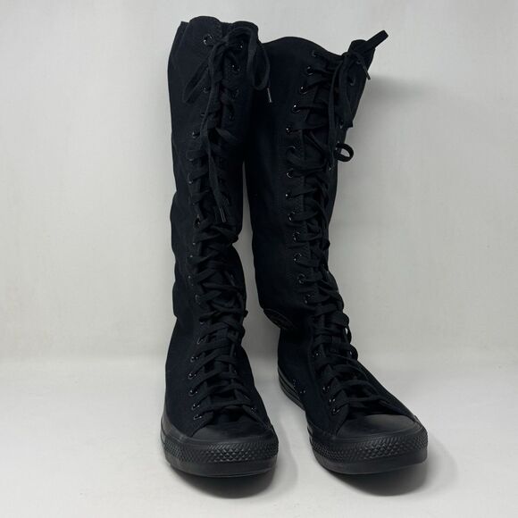 Converse Other - Converse XXHI Knee High Sneakers Mens 13 Triple Black Back Zipper Skater Punk